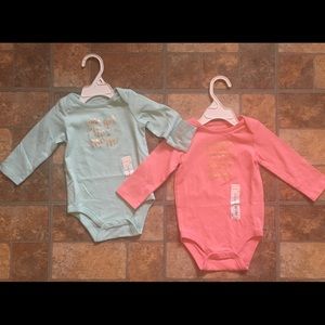 Set of 2—Metallic Graphic Onsies